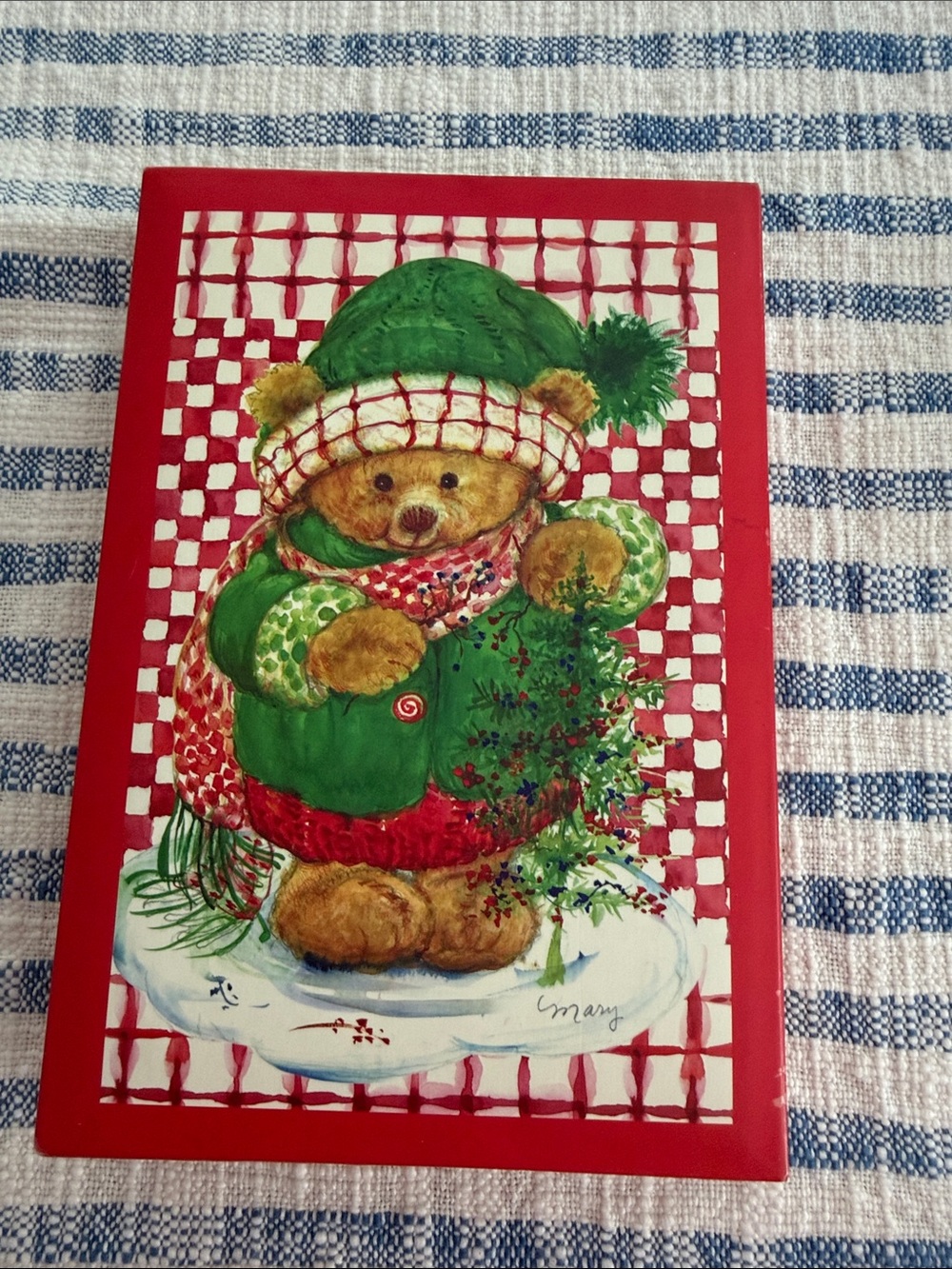 Vintage Hallmark Christmas Bear Photo Album